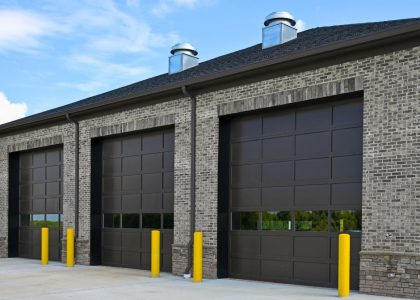 A secure and durable commercial garage door installed by Bulldog Garage Door Repair.