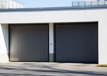Modern garage door designs reflecting 2023 trends.