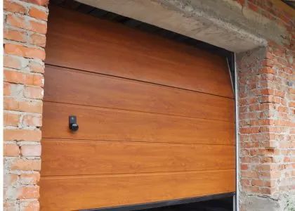 A sleek garage door showcasing a harmonious blend of design and function.